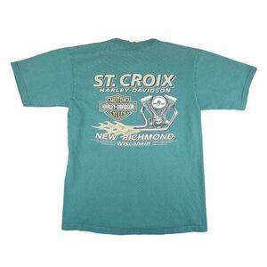 Vintage Harley Davidson T Shirt Mens Size Medium Y2K St Croix New Richmond